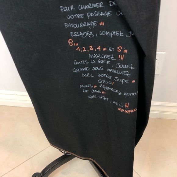 COP COPINE Handwritten Asymmetric Wrap Midi Skirt - Picture 3 of 8